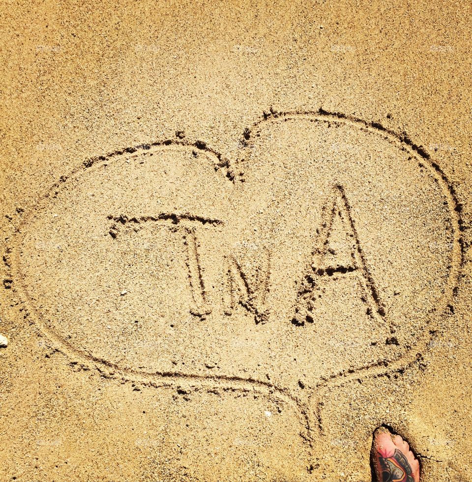 Beach, Sand, Footprint, People, Abstract