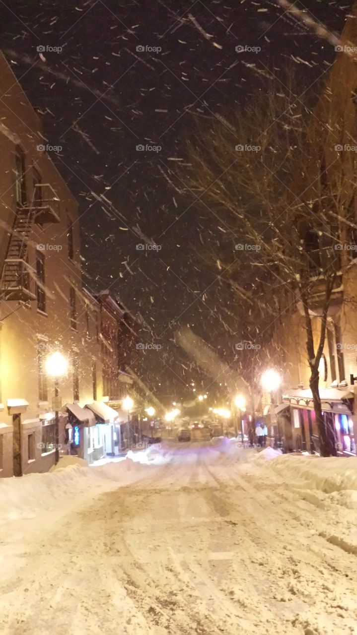 snowy street