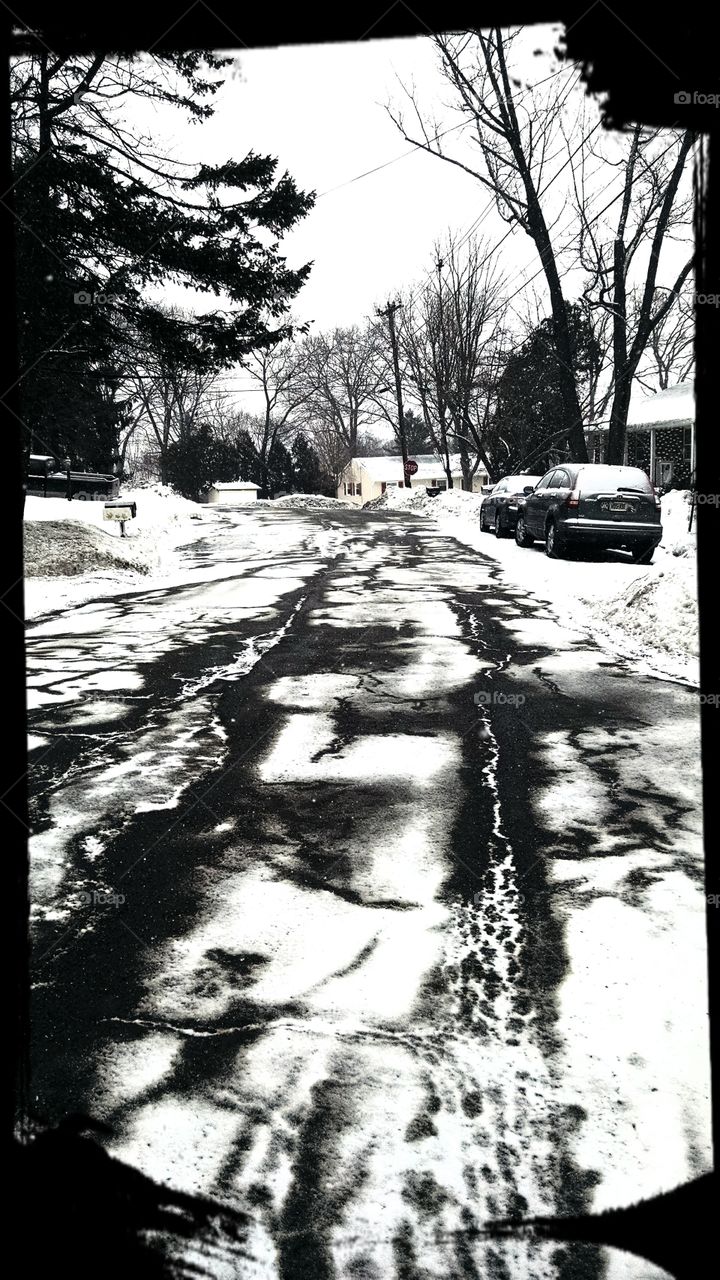 winter in the neighborhood. a picture of winter on Marne road