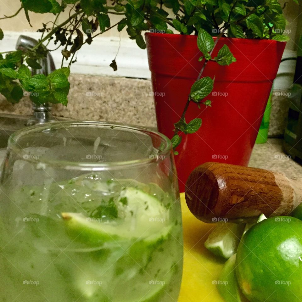 Mojito Cuban Drink with Rum