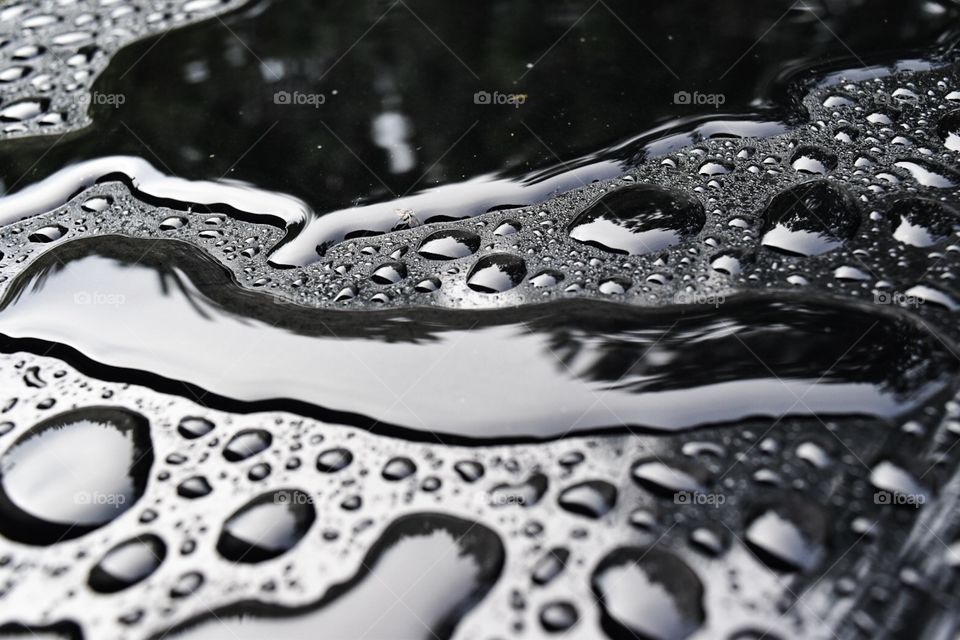 Macro water droplets