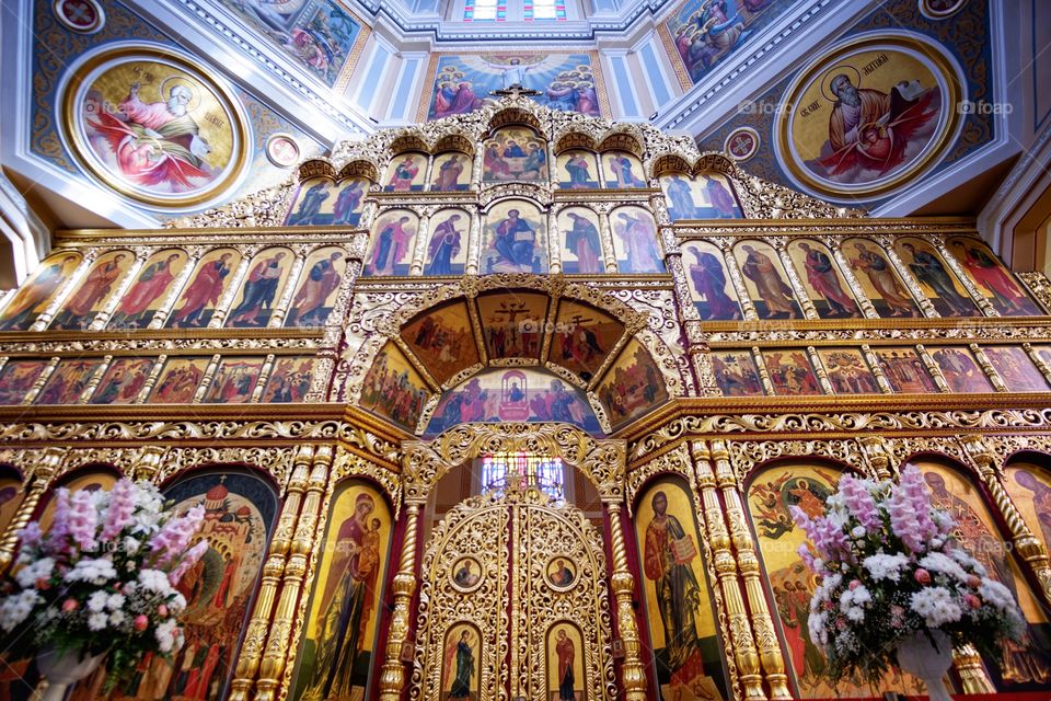 Zenkov's Cathedral in Kazakhstan , the cathedral is made out of wood but without nails. Its height is 56 meters tall, and is claimed to be the second tallest wooden building in the world.