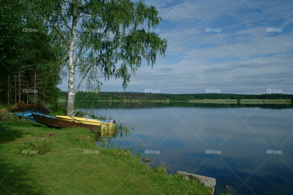 sweden summer lake river by tert