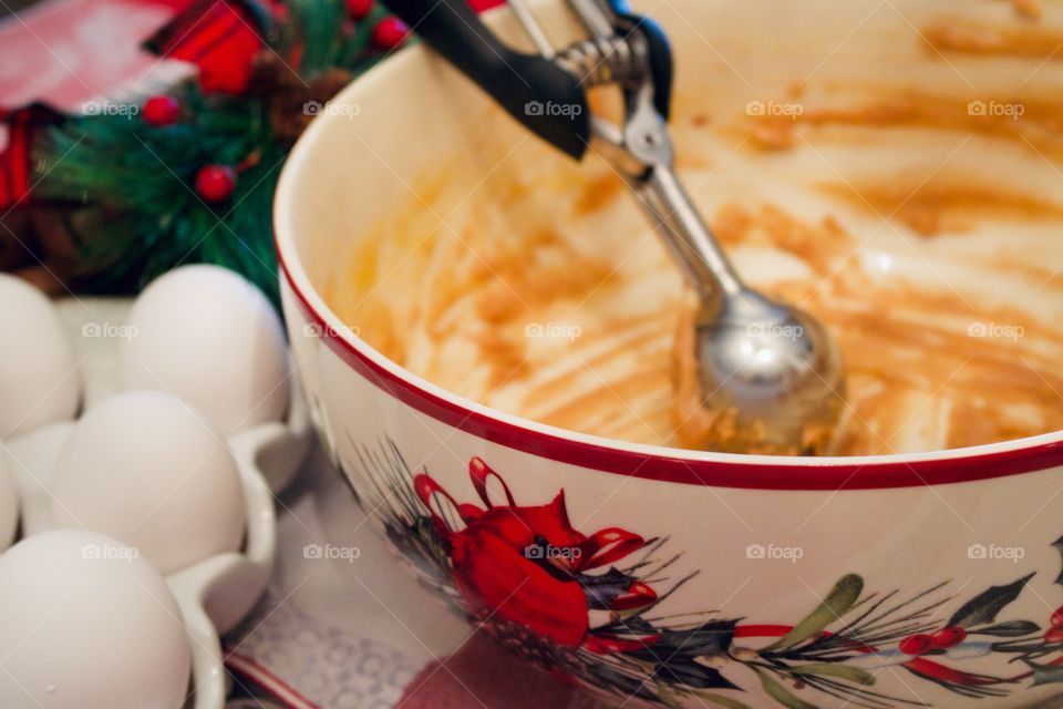 Baking cookies for Santa 