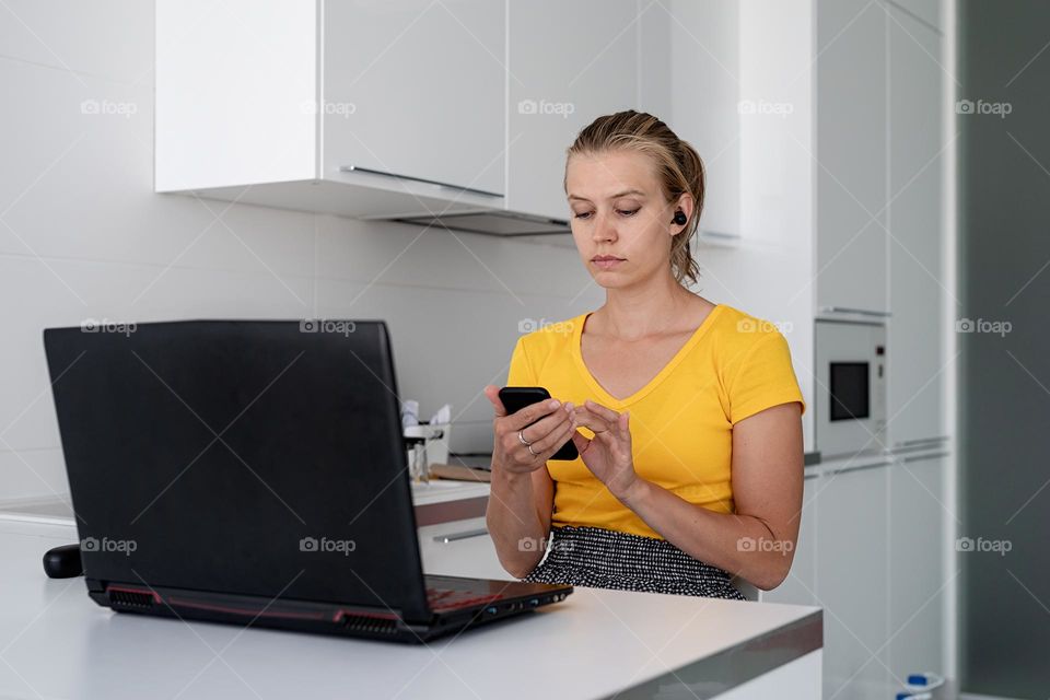 woman using smartphone