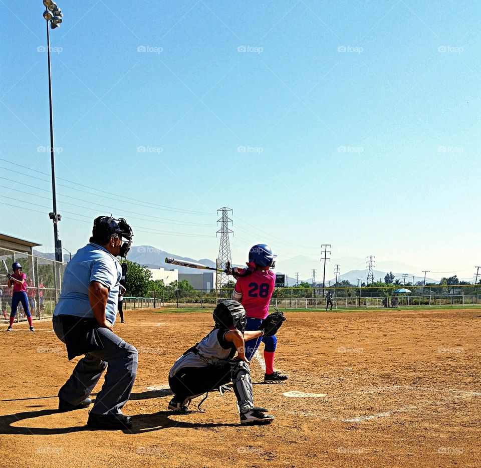 Softball. Early morning Fall Softball Game!