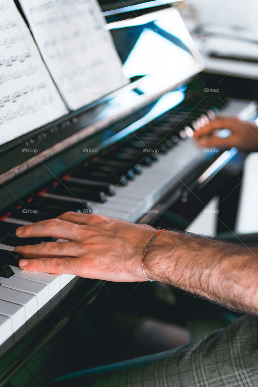 Man playing a piano 