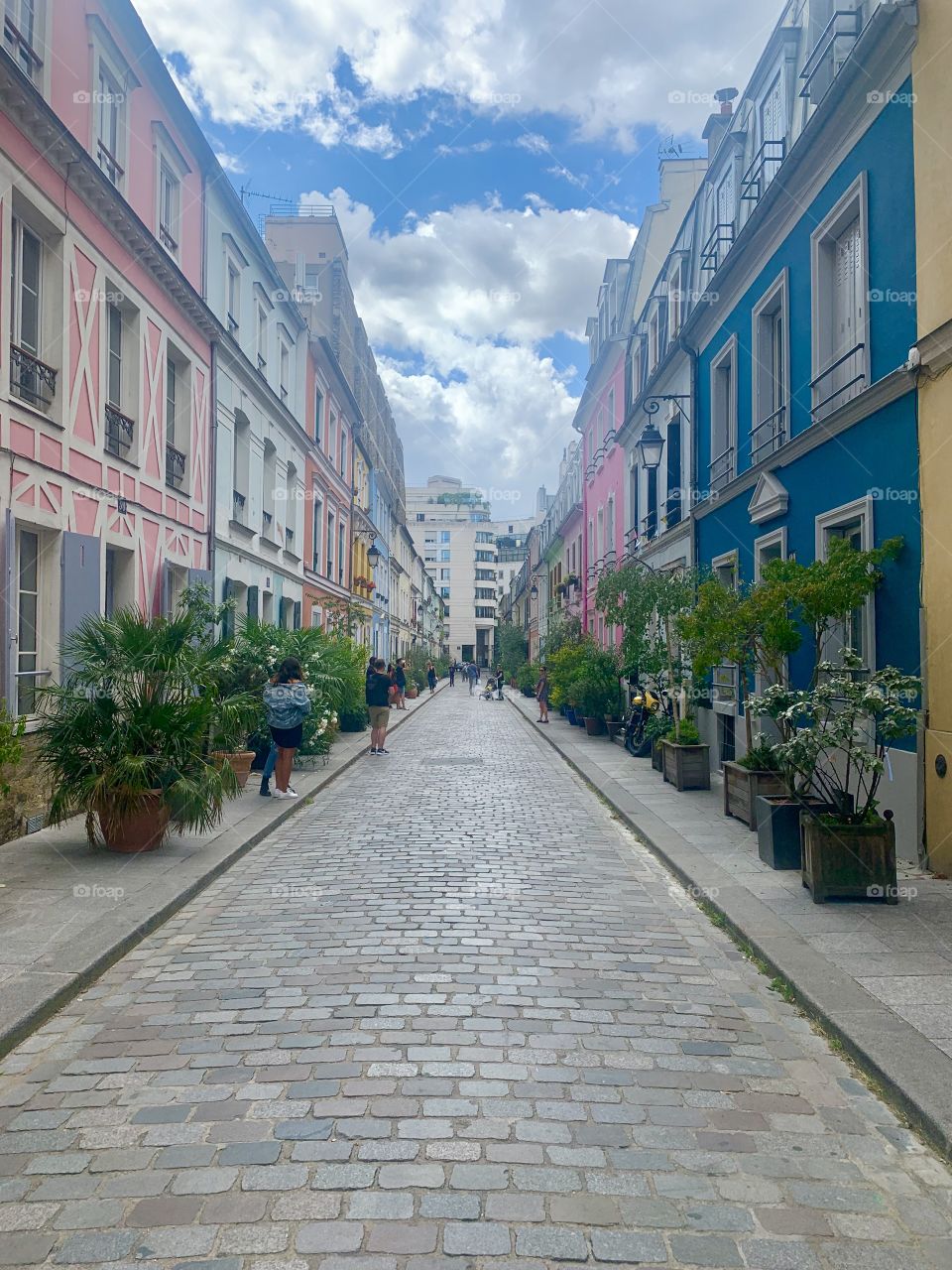 Le Rue de Crémieux or the colorful street in paris 