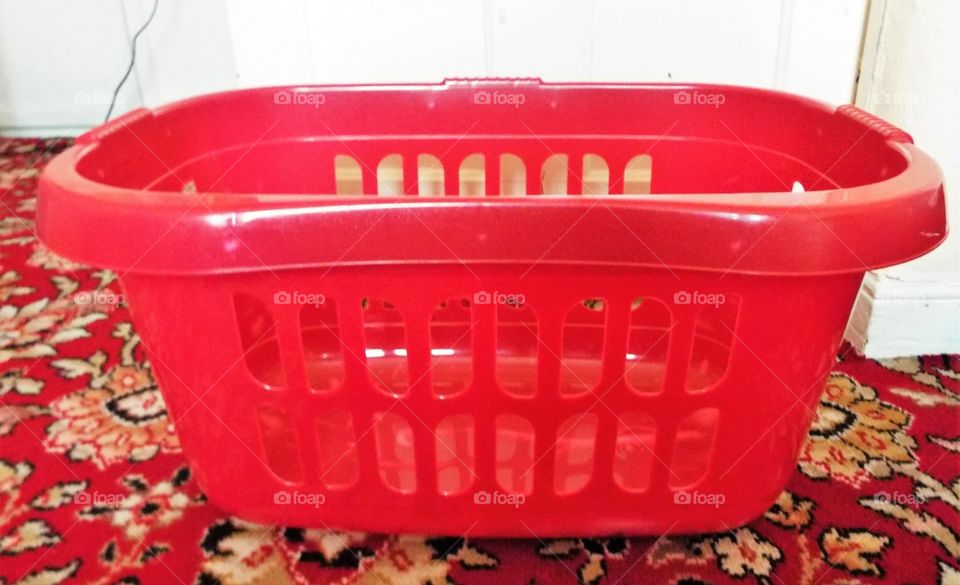 Red Wash Basket