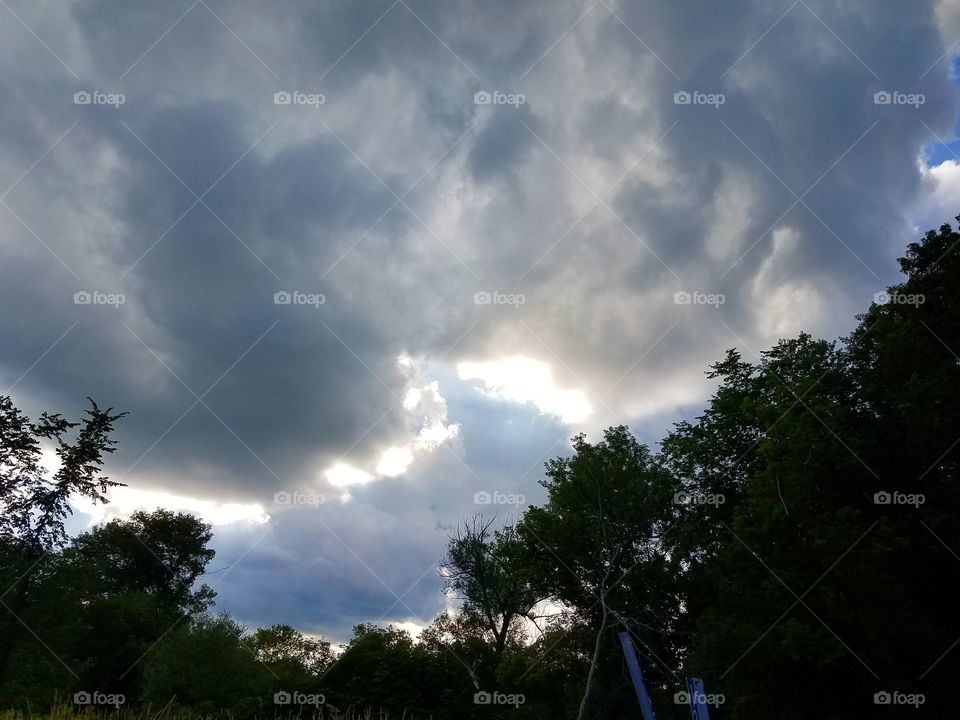 Watching the storm clouds