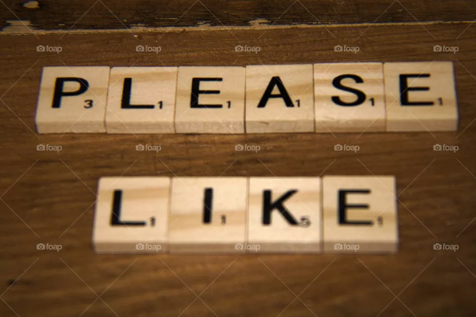 Please Like Scrabble Letters
