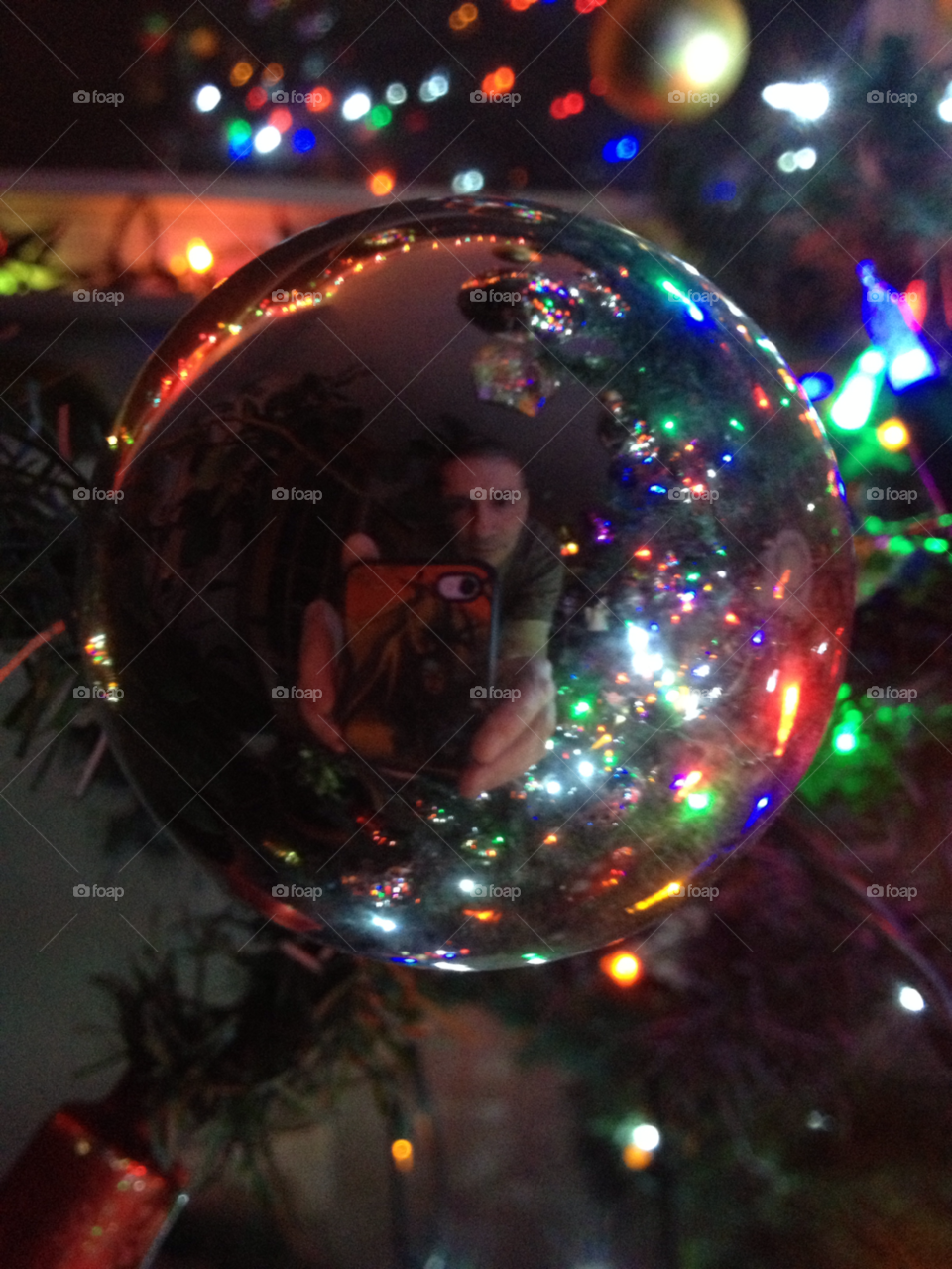 holiday lights christmas ornament by eastofsheridan