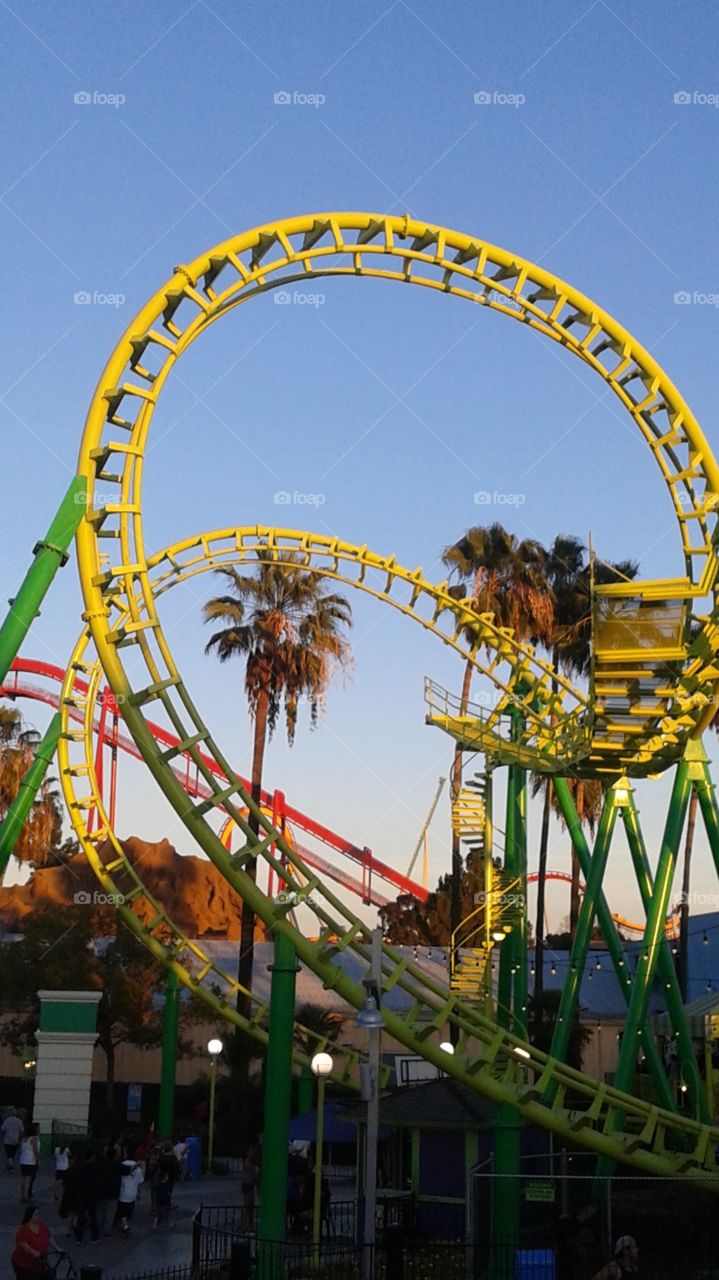 Rollercoaster Fun. One of the rides from Knott's Berry Farm. 
