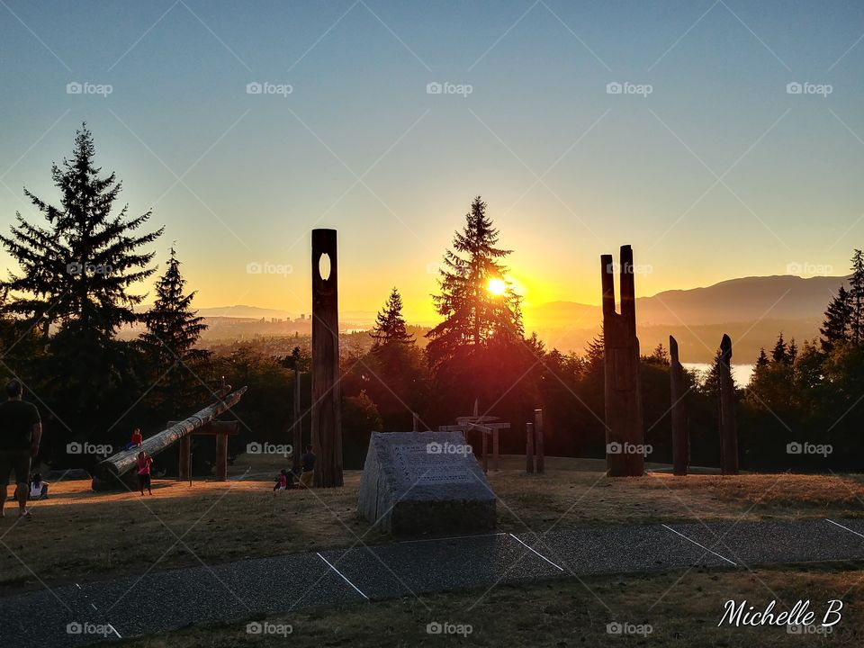 Sunset on Burnaby Mountain