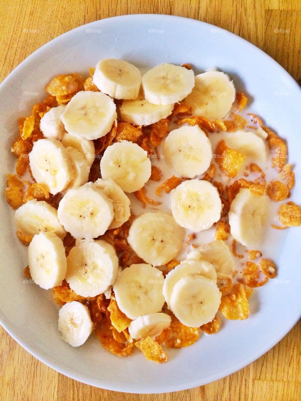 Cereal with banana 