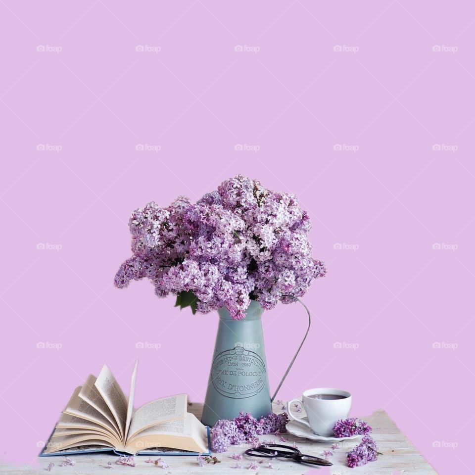 nice flowers, flowers in vase , lavenar