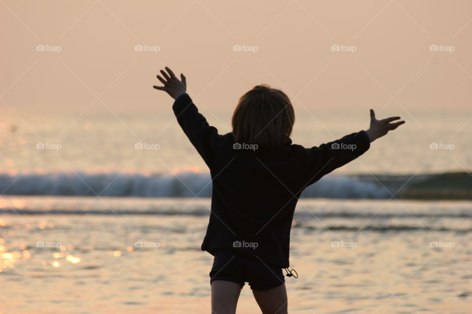 Water, Beach, Sunset, Sea, Ocean