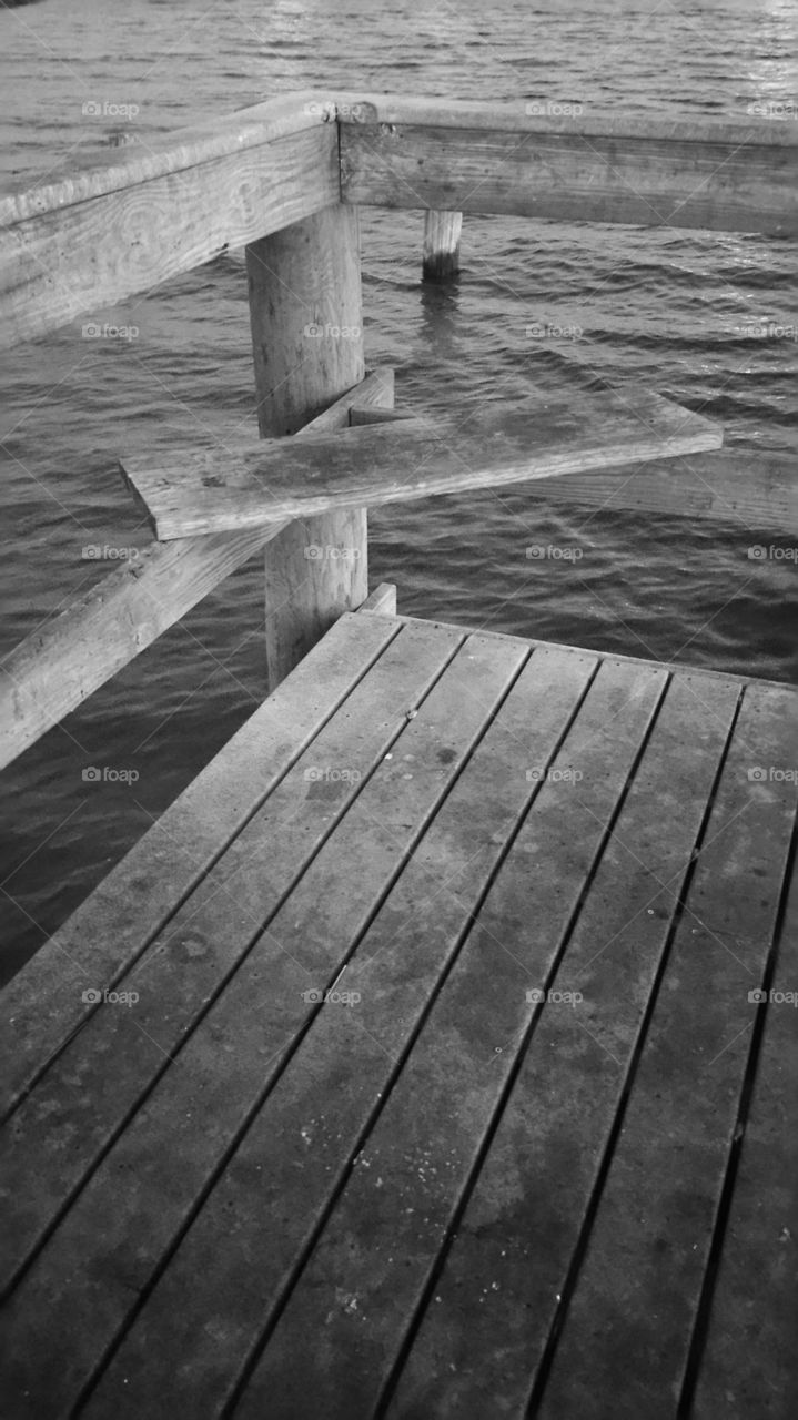 Corner of fishing pier