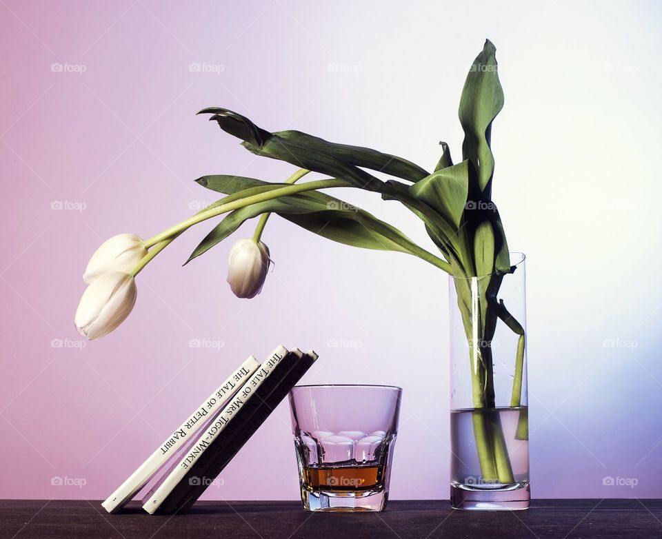Tulips and Book