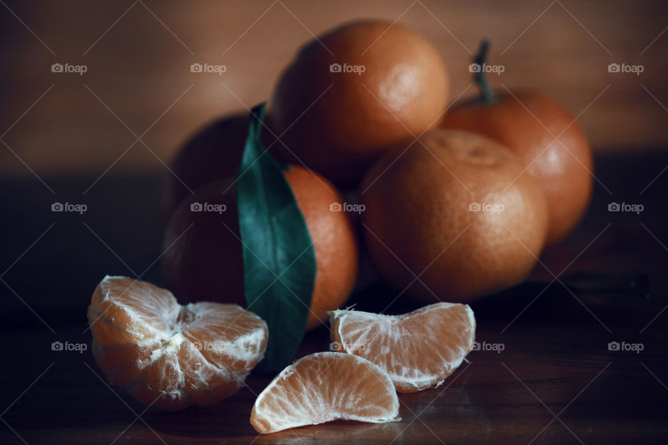 Tangerine fruits 