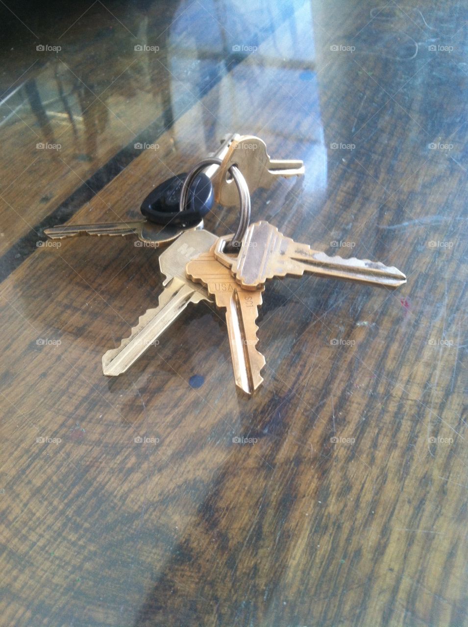 Keys on table