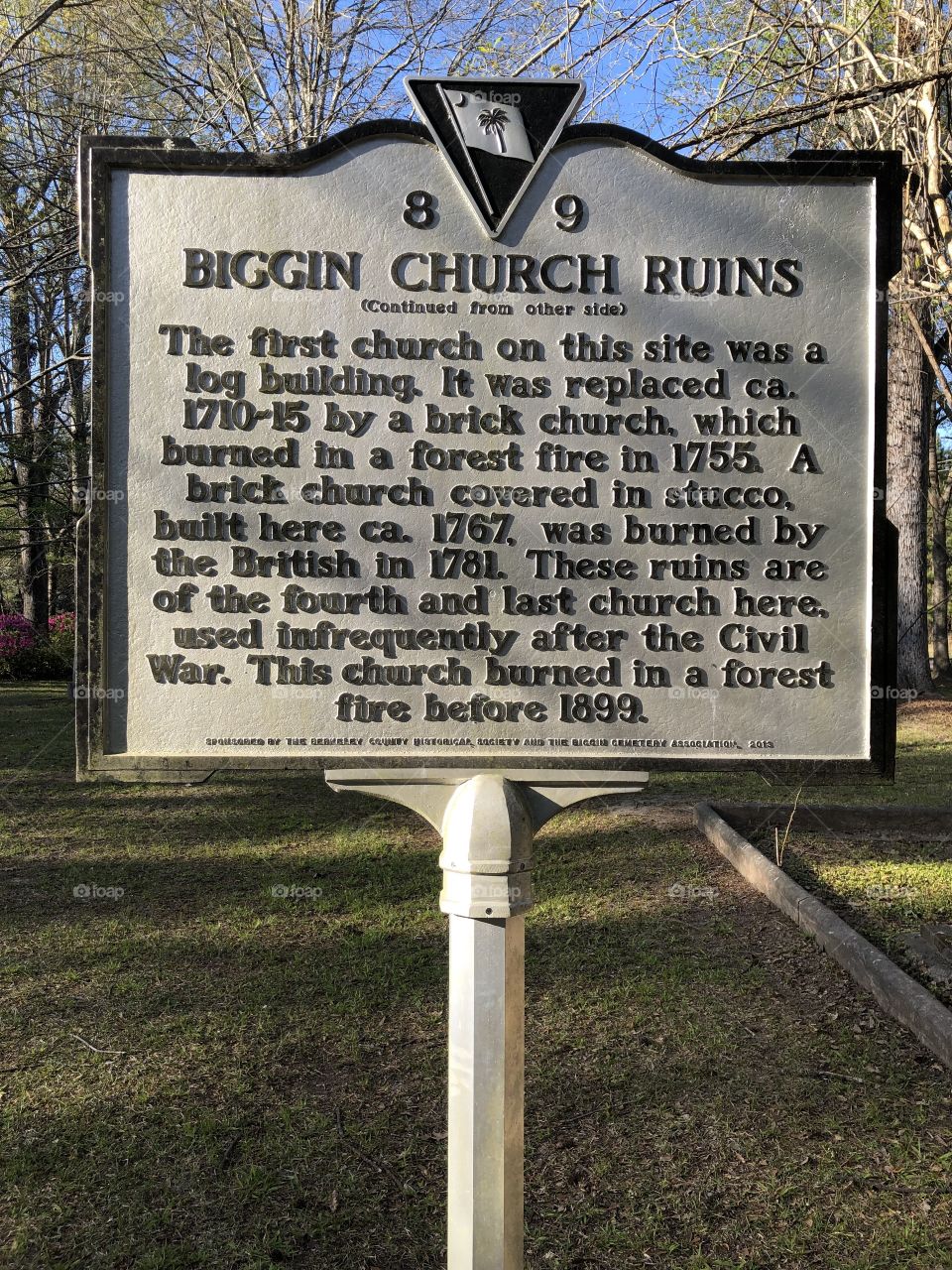 Biggin Church historic marker