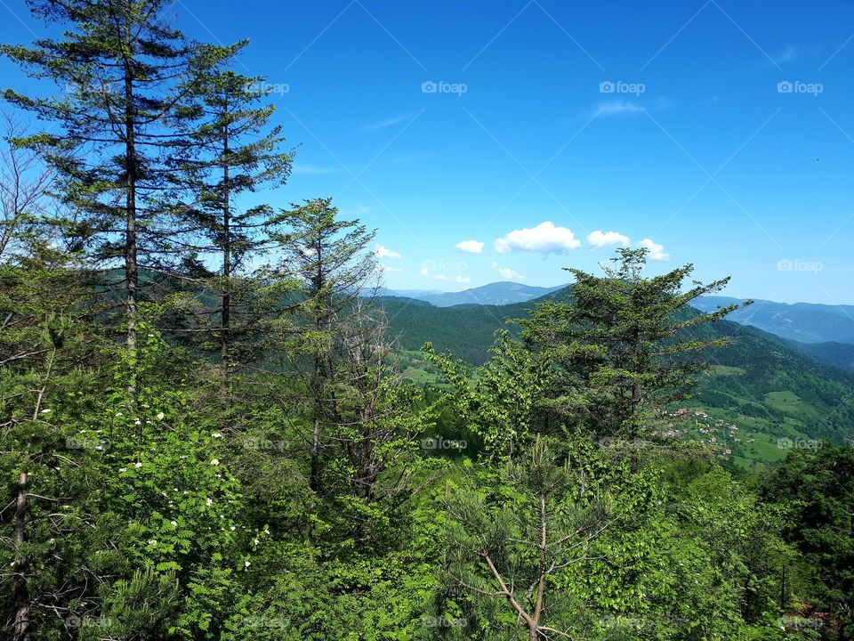 view of the Bosnian hills with 965 meters above sea level