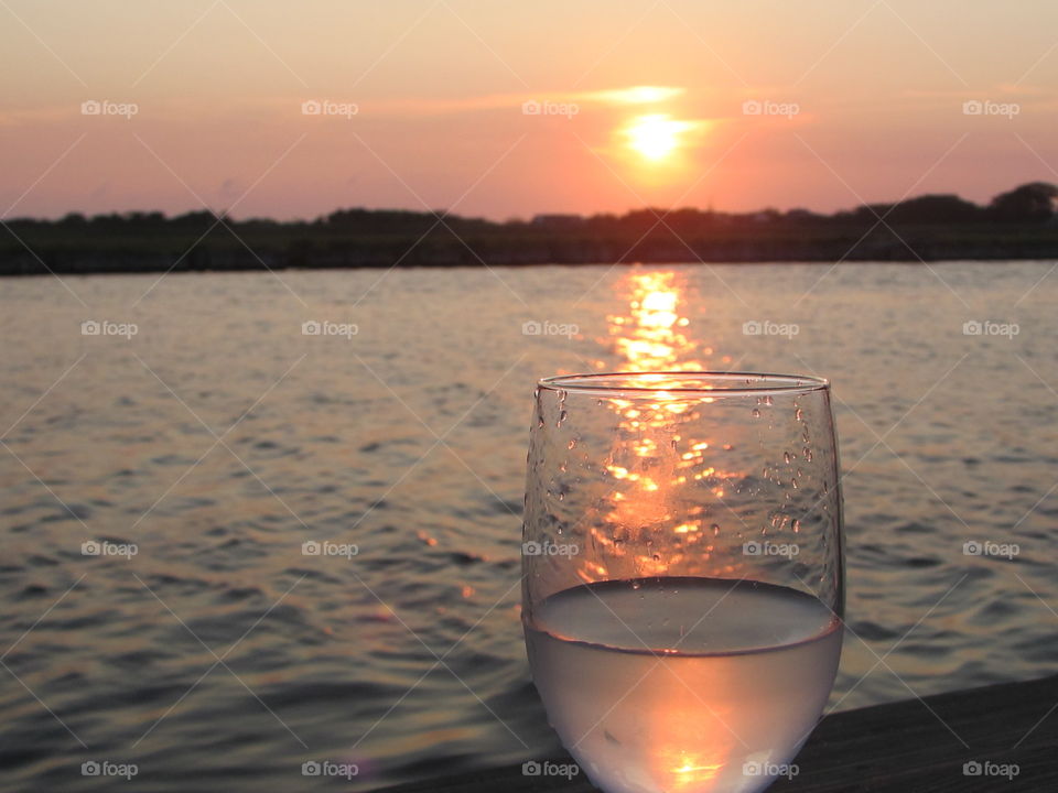 catching the sunset.. a path to the glass.