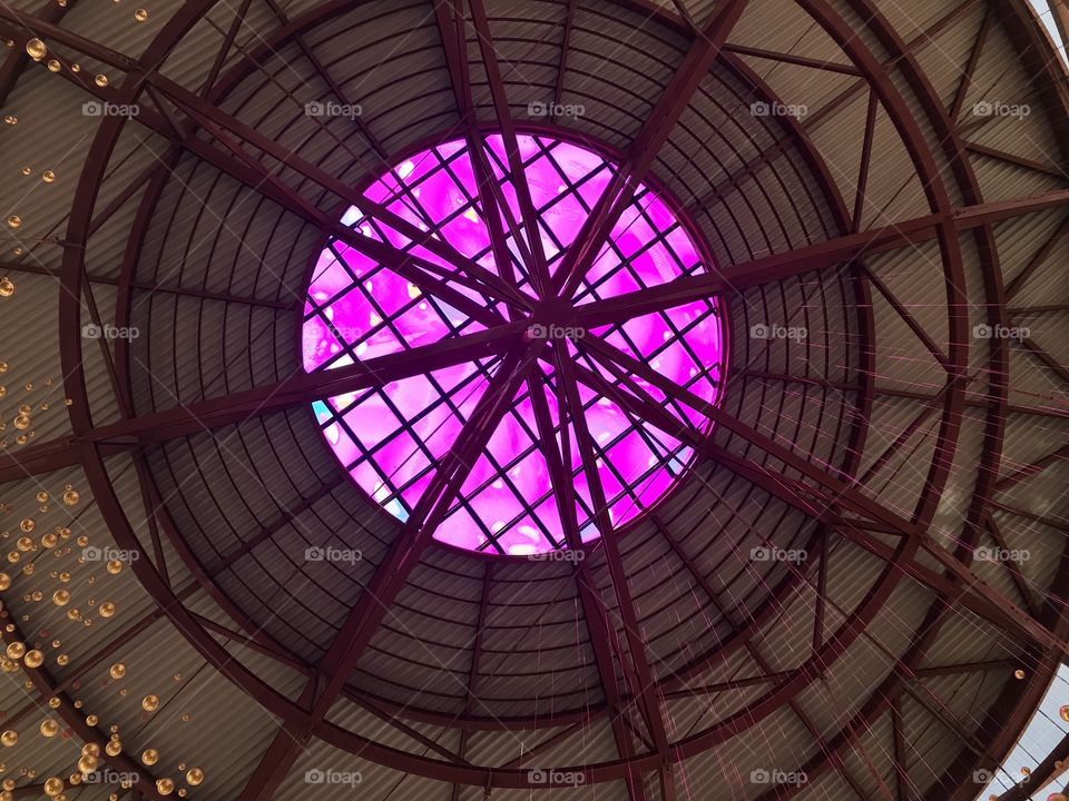 Circle dome pink Ceiling 