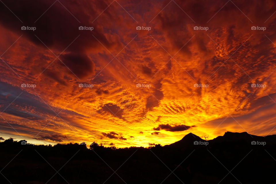 Sunset#sky#clouds#silhouette#mountains