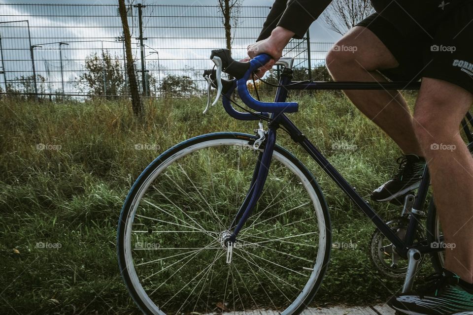 riding a bike