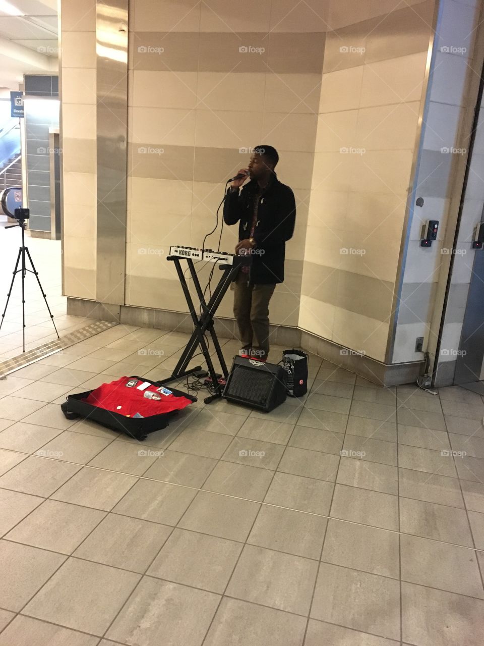 Musician in the subway station 