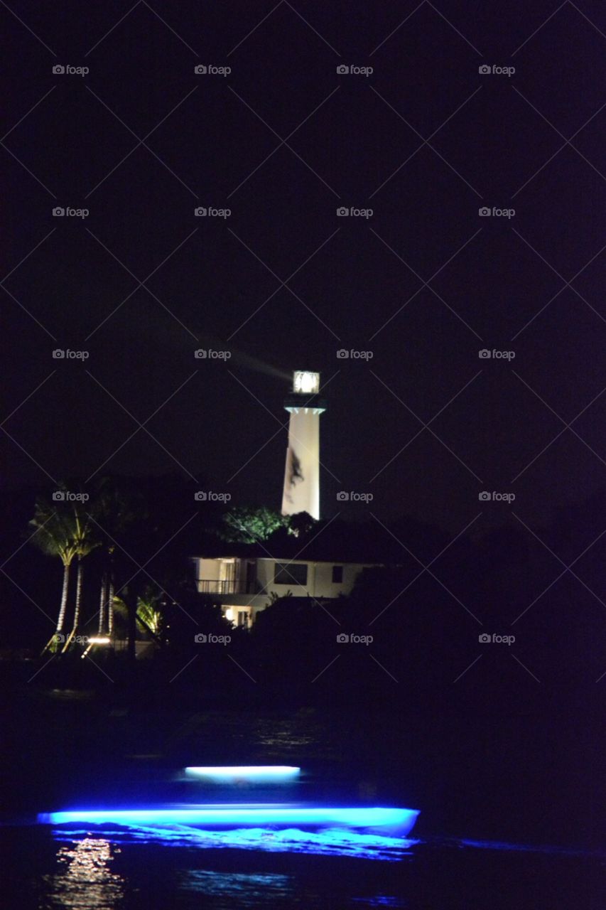 Jupiter lighthouse at dusk