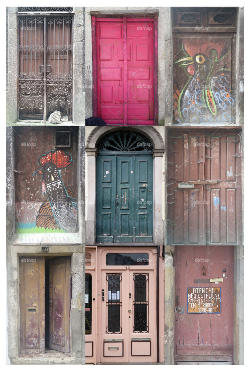 My collection of old doors of Porto, Portugal