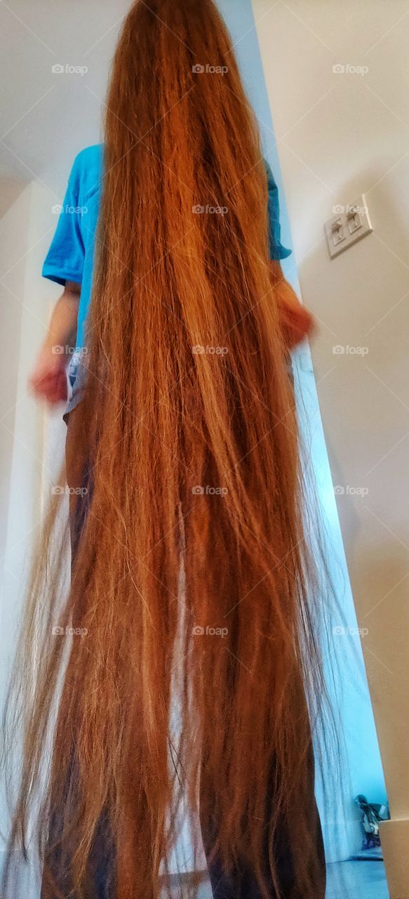Girl with a long hair