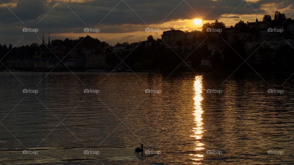 Sunset At Lake Lucerne