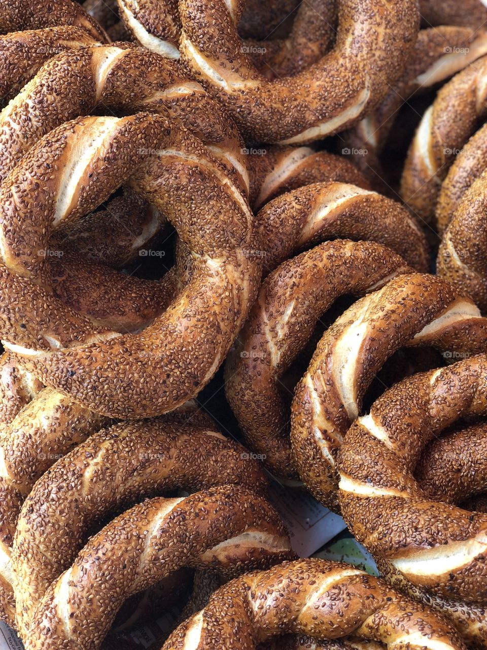 Simit, traditional turkish street food