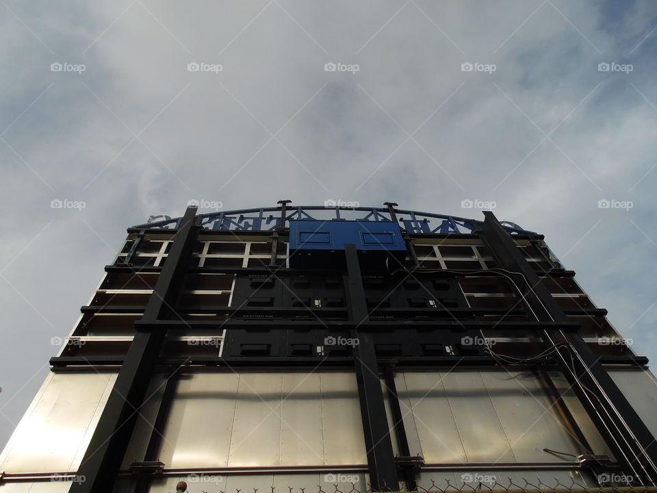 scoreboard. This is the back side of the scoreboard