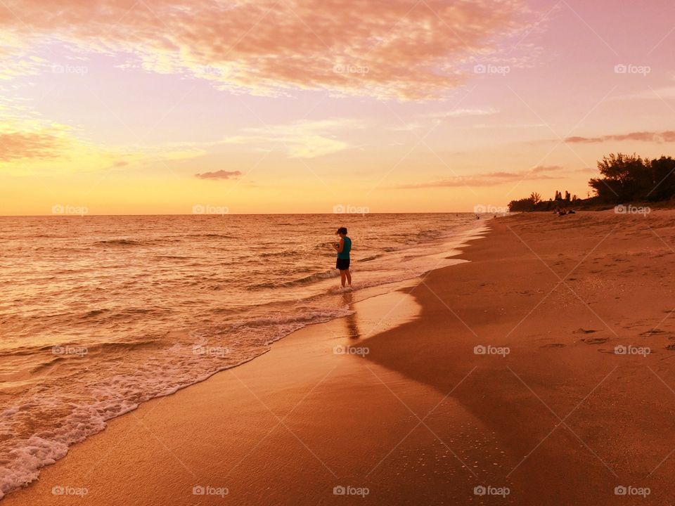 Woman on the beach. Woman on the beach at sunset
