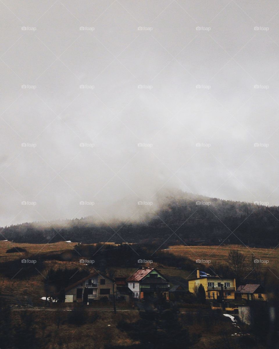 Foggy mountains