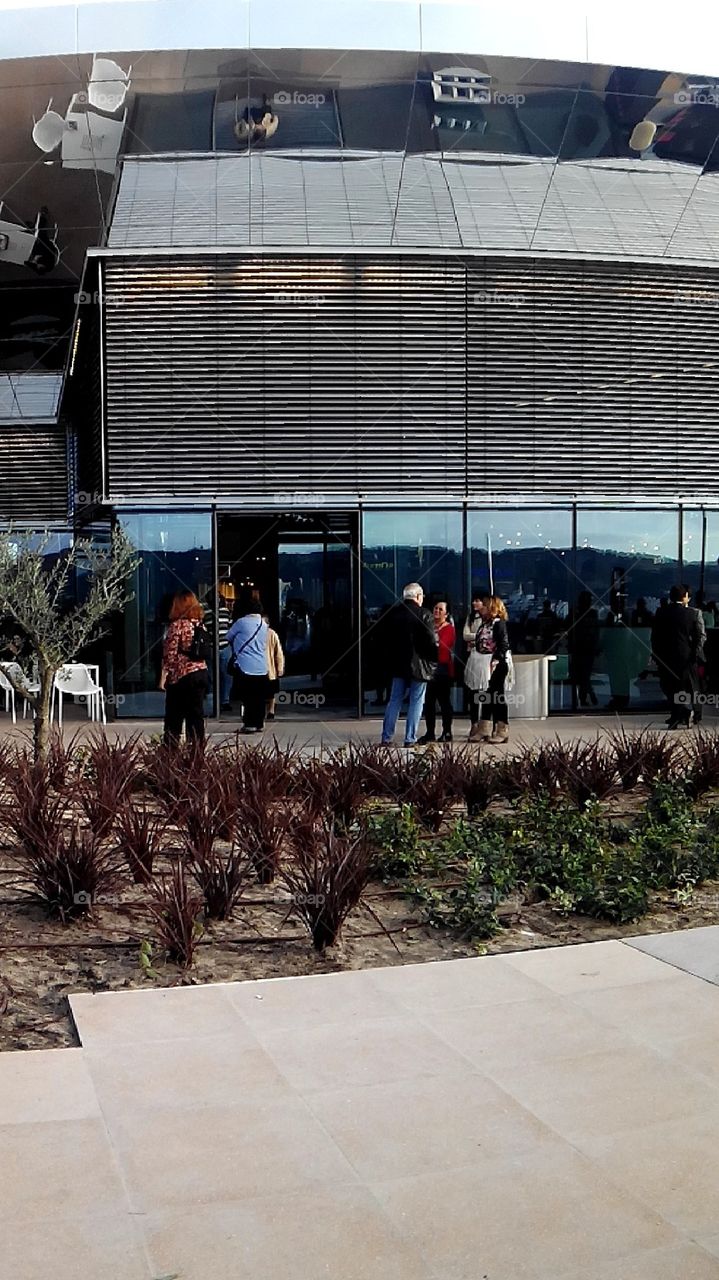 People in the building