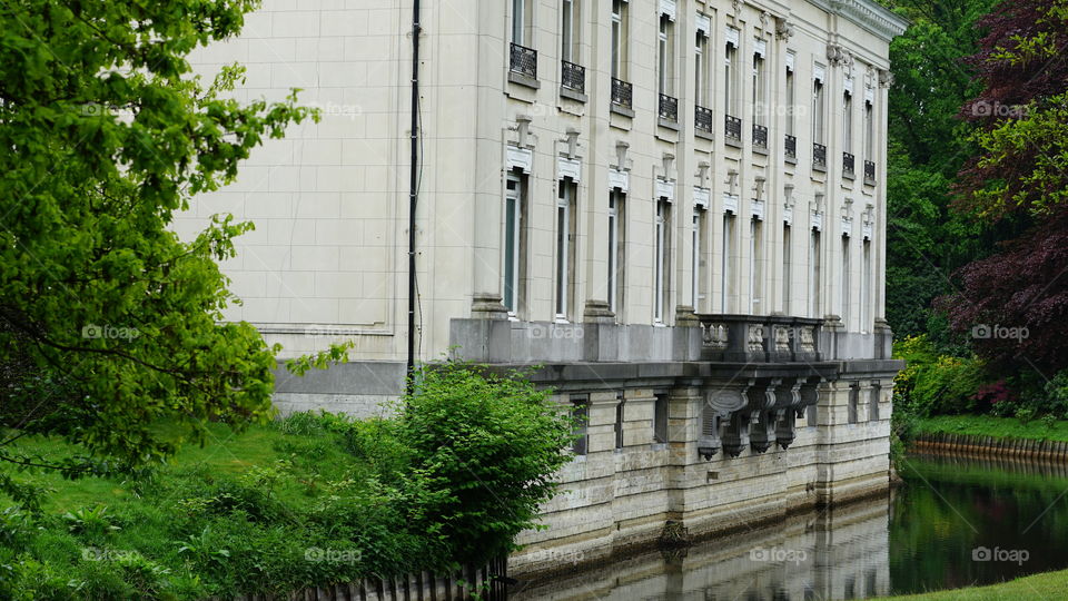 A castle in a park in Antwerp