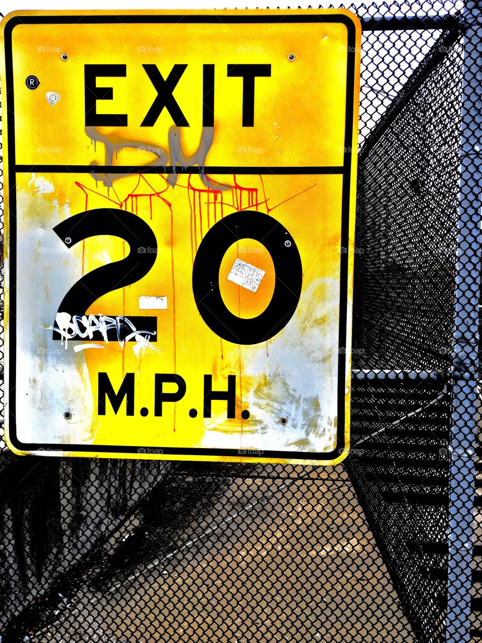 Speed limit graffiti 