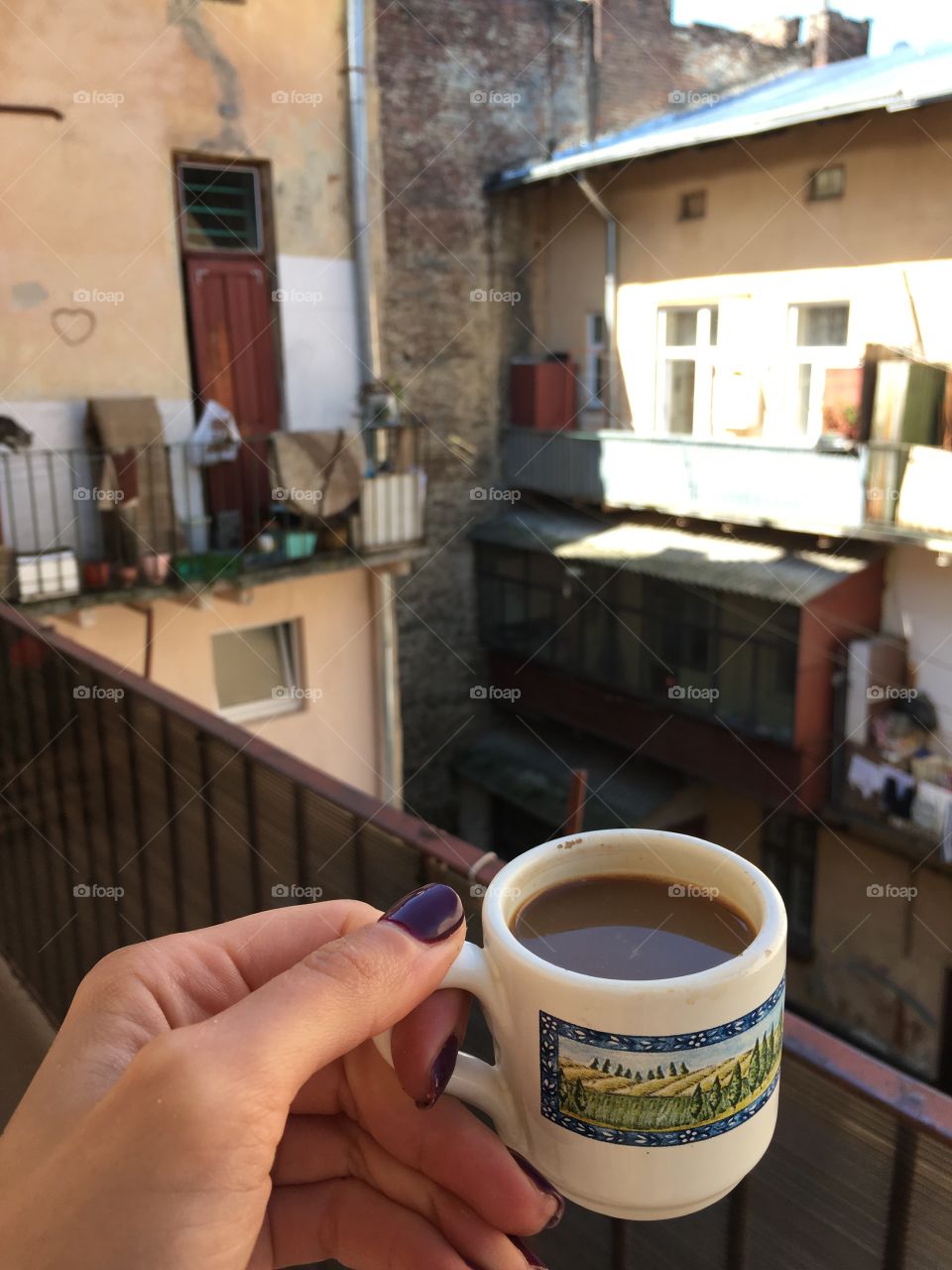 Coffee on the balcony 