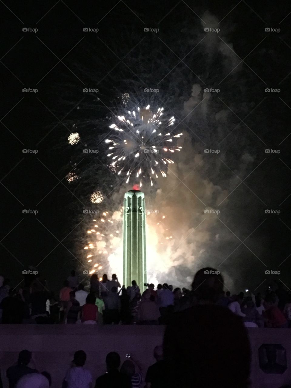 Fireworks over Liberty Memorial 