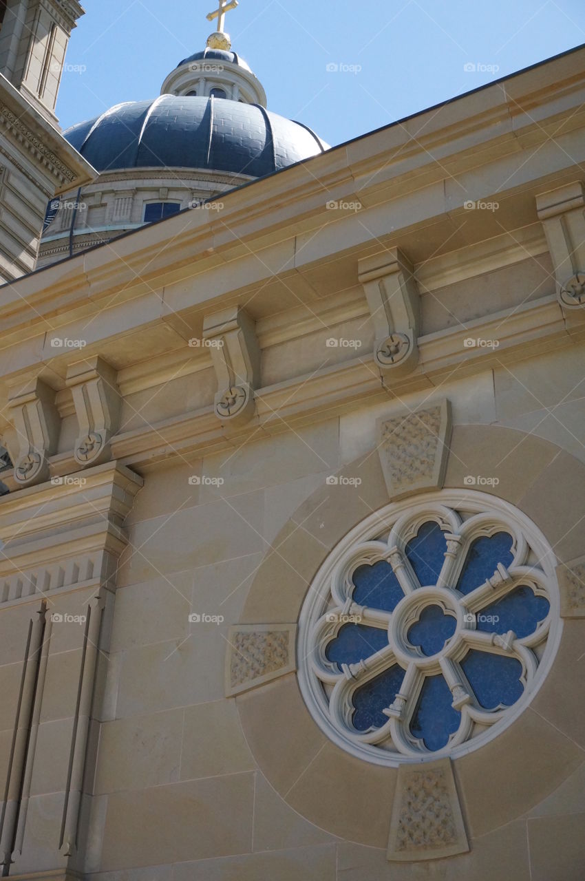 Churches. Windows on St. Josaphats Basilica