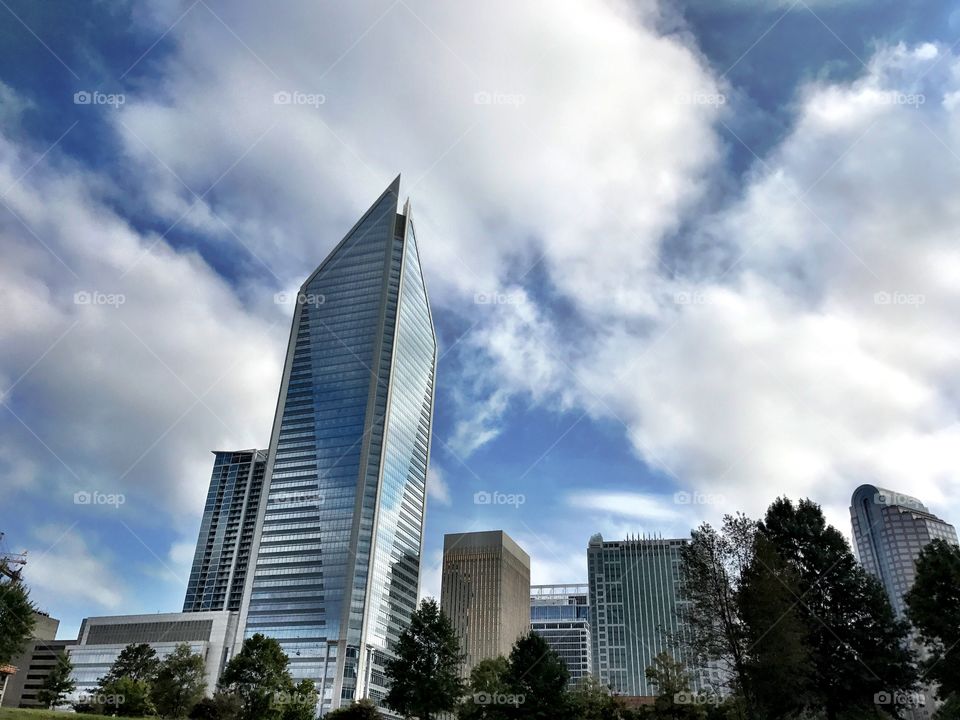 Queen City 
#charlotte #nc #skyscrapers #clouds #sky #buildings