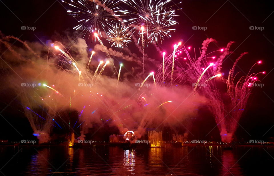Fireworks at epcot disneyworld, Orlando, Florida