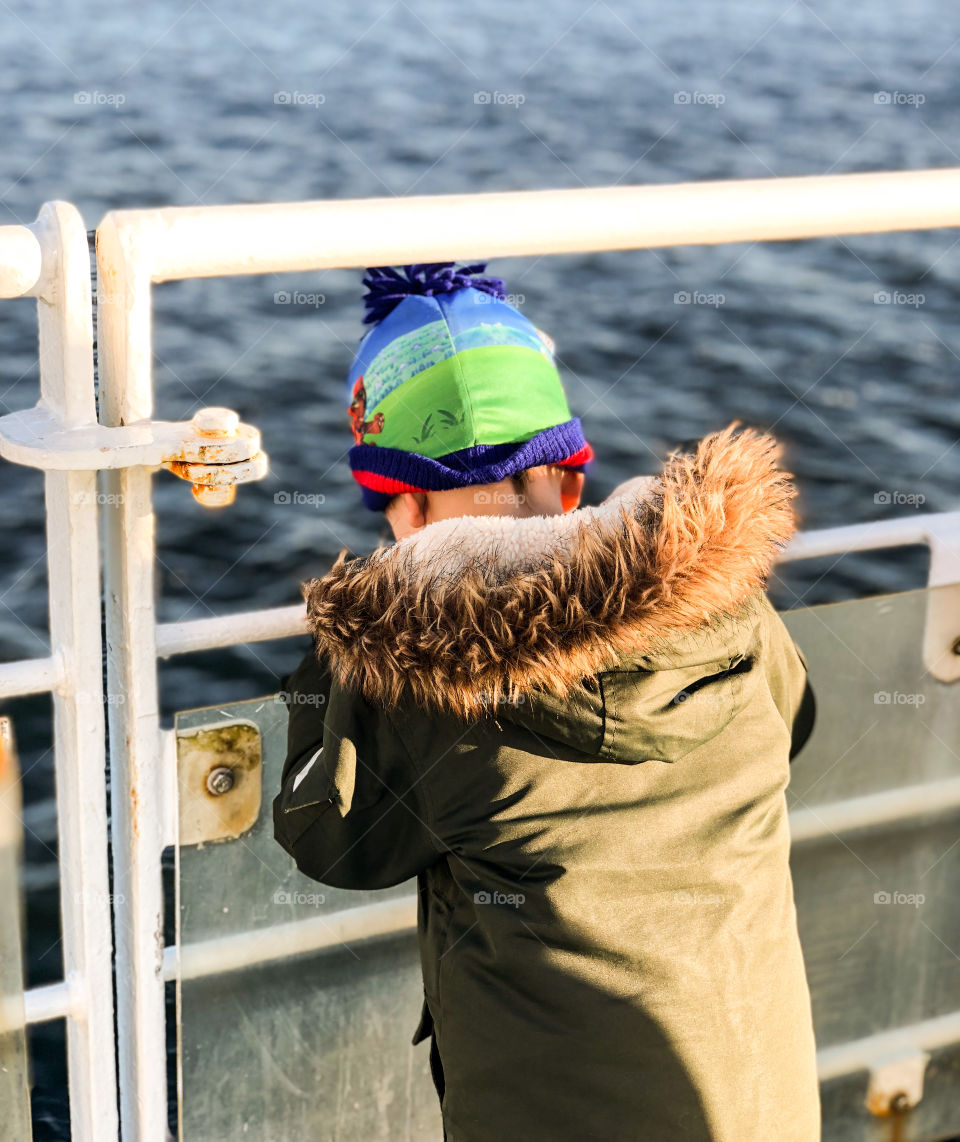 On the ferry 