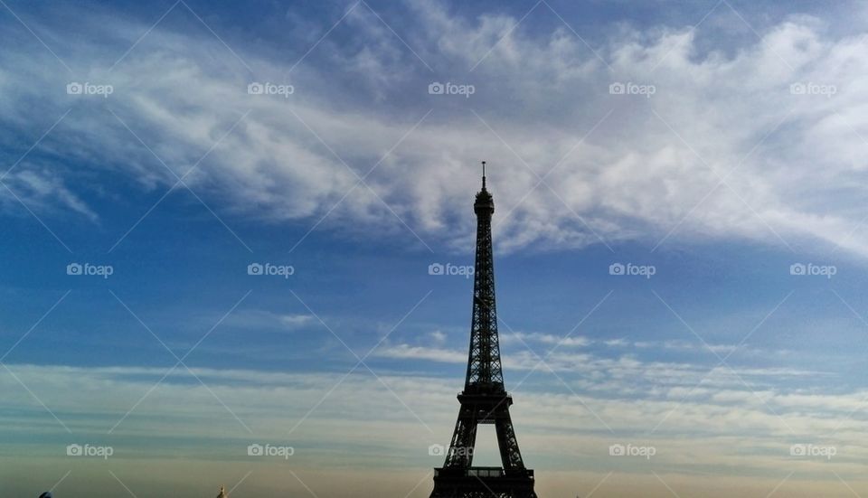Eiffel tower in winter